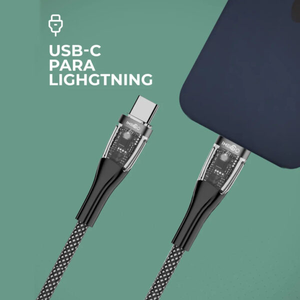 Cabo USB-C / Lightning 2m 27W Imenso - Image 2