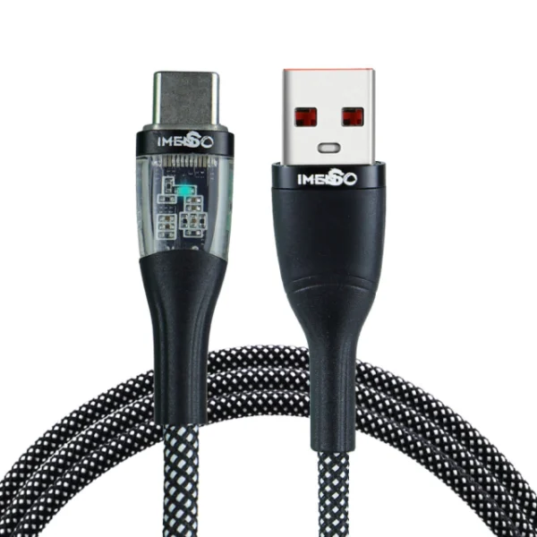 Cabo USB / USB-C Preto 1m 5A Imenso - Image 2