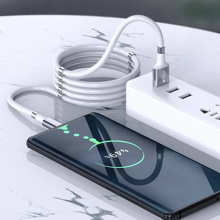 Cabo Magnético Android +iOS Usb-c 180cm branco Rock - Imagem 4