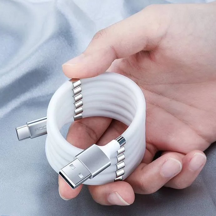Cabo Magnético Android +iOS Usb-c 180cm branco Rock - Imagem 5
