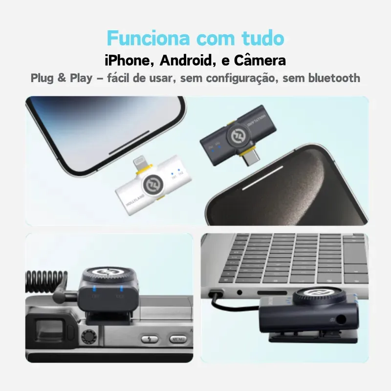 Microfone Hollyland Lark M2 Duo Combo Duplo Para 2 Pessoas - Imagem 2