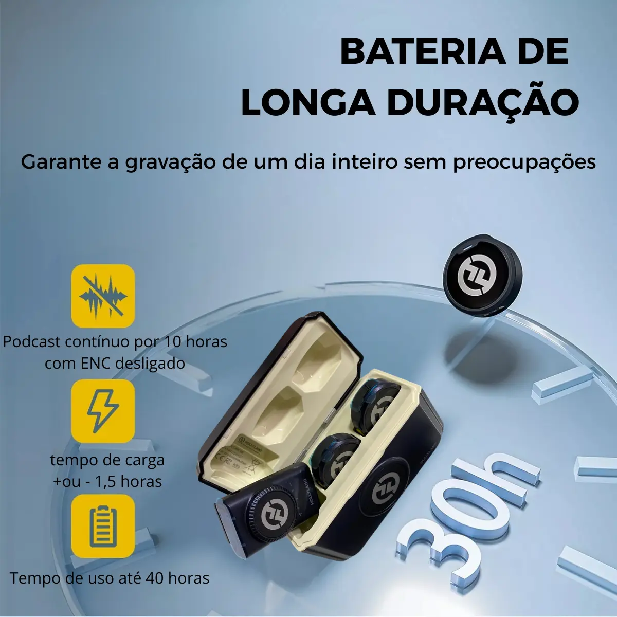 Microfone Hollyland Lark M2 Duo Combo Duplo Para 2 Pessoas - Imagem 5